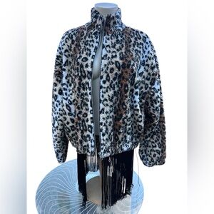 Leopard Sherpa Jacket